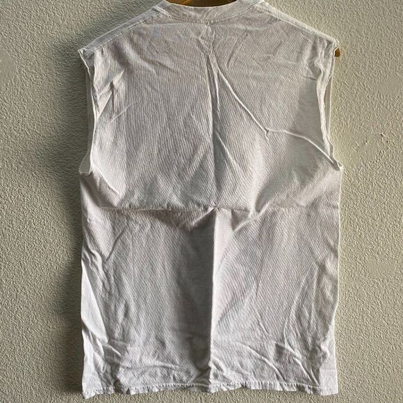 Billie Eilish Cartoon Sleeveless White Official T-Shirt Men's Medium - Picture 2 of 3